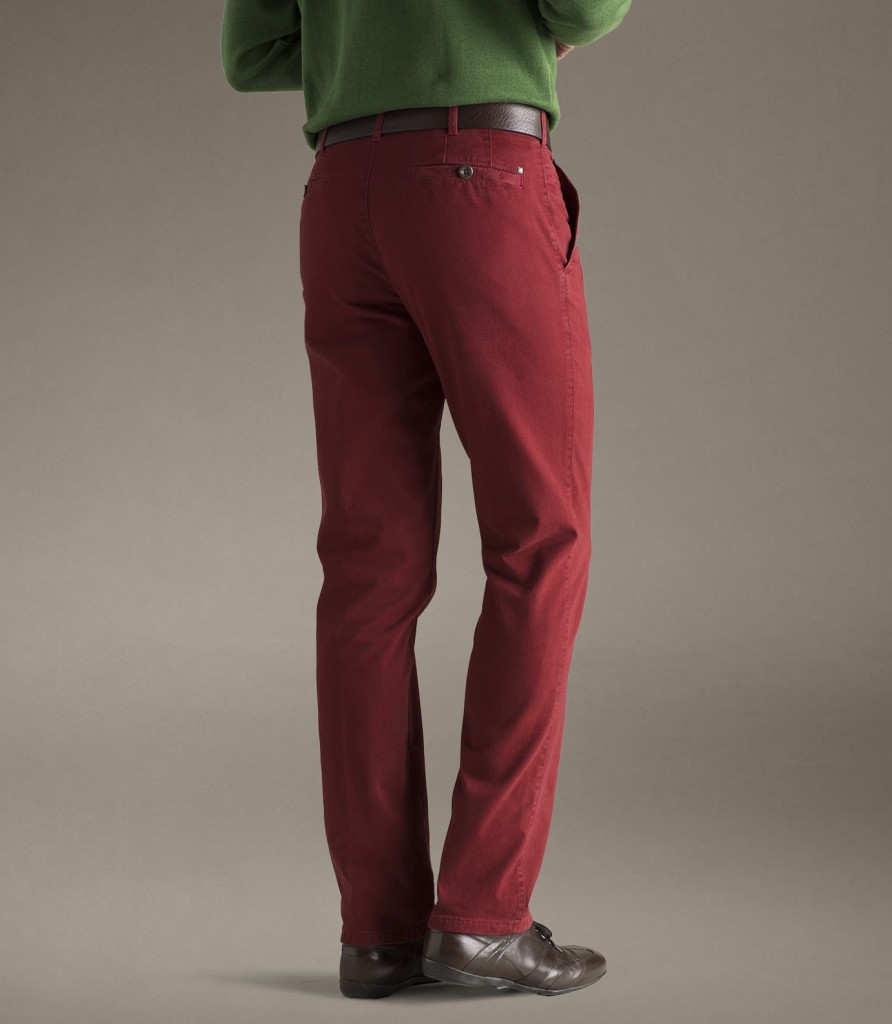 Maroon Chinos Damanino Bespoke Suit and Shirt Makers